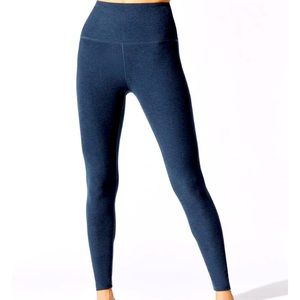 BEYOND YOGA SPACEDYE NAVY HIGH WAISTED LEGGING